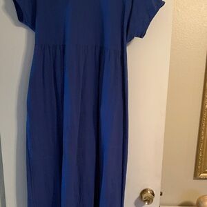 Blue Short Sleeve Dress